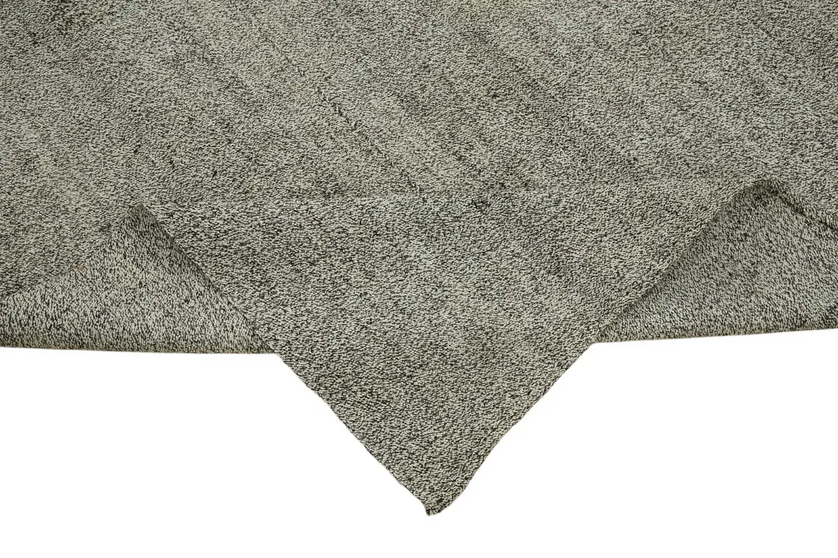 Kıl Çizgili Bej Keçi Kılı İpliğinden El Dokuma Kilim-243x260 - Görsel 6