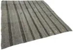 Kıl Çizgili Gri Keçi Kılı İpliğinden El Dokuma Kilim-208x233 - Görsel 2
