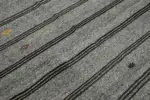 Kıl Çizgili Gri Keçi Kılı İpliğinden El Dokuma Kilim-208x233 - Görsel 5