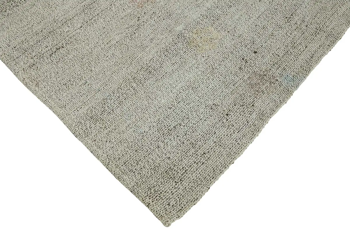 Kıl Çizgili Bej Keçi Kılı İpliğinden El Dokuma Kilim-221x268 - Görsel 4