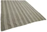 Kıl Çizgili Bej Keçi Kılı İpliğinden El Dokuma Kilim-235x305 - Görsel 2