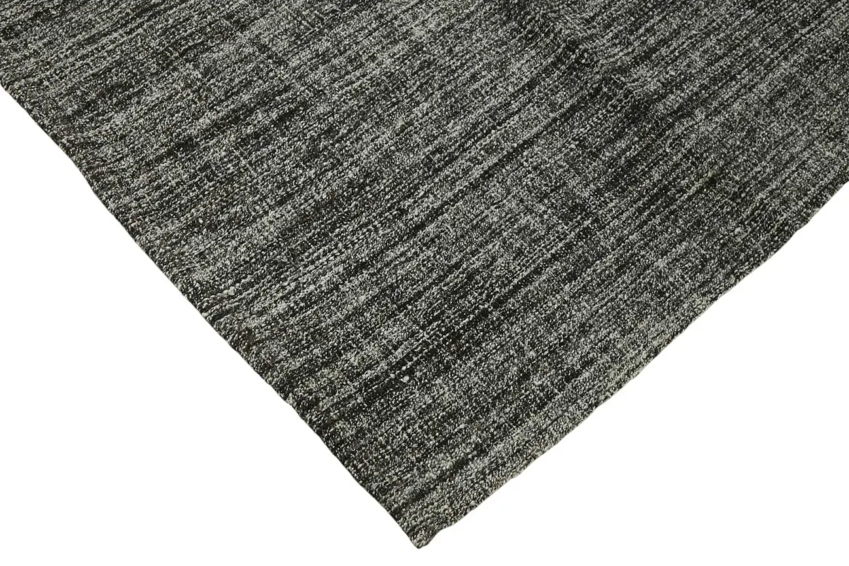 Kıl Çizgili Gri Keçi Kılı İpliğinden El Dokuma Kilim-242x287 - Görsel 4