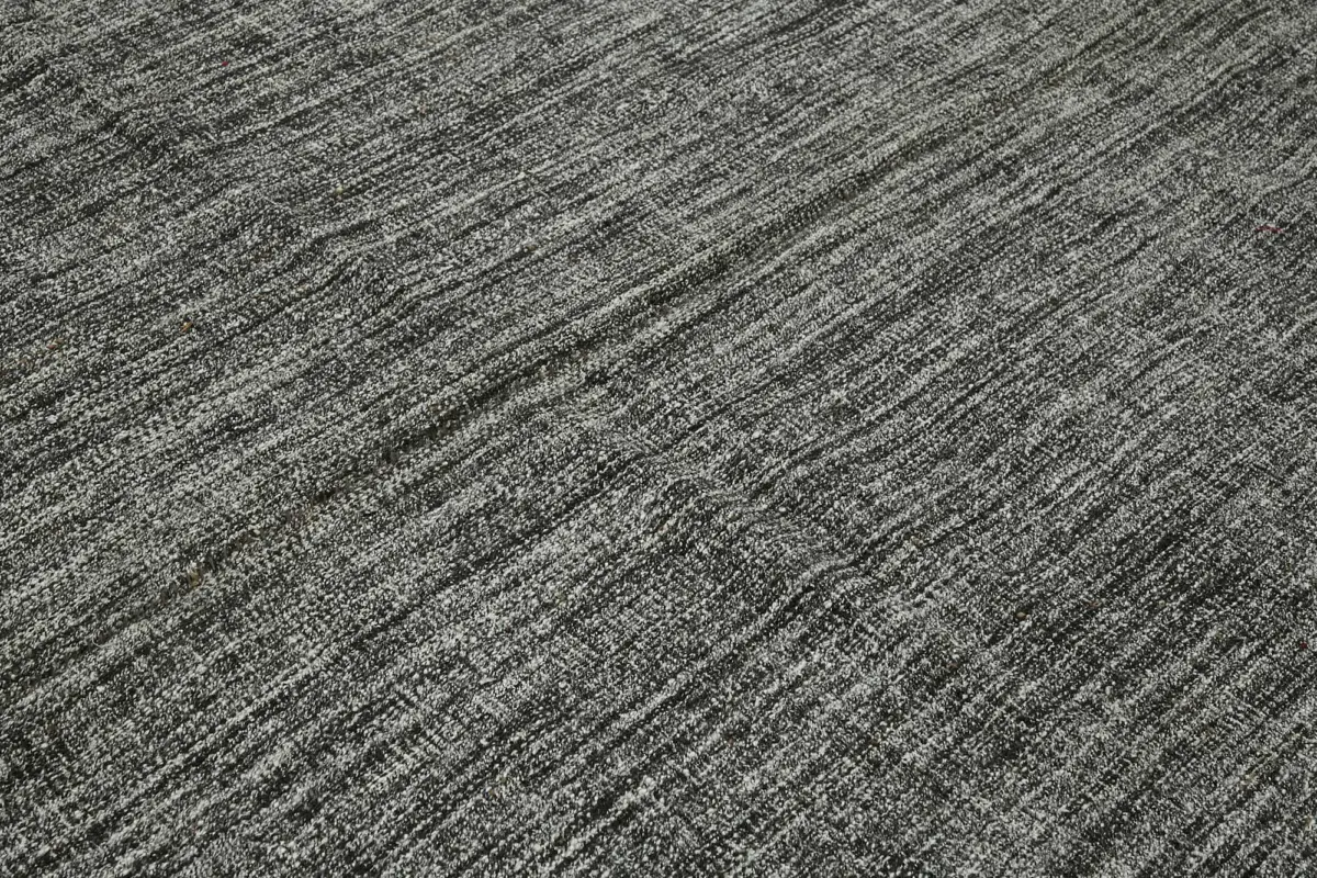 Kıl Çizgili Gri Keçi Kılı İpliğinden El Dokuma Kilim-242x287 - Görsel 5