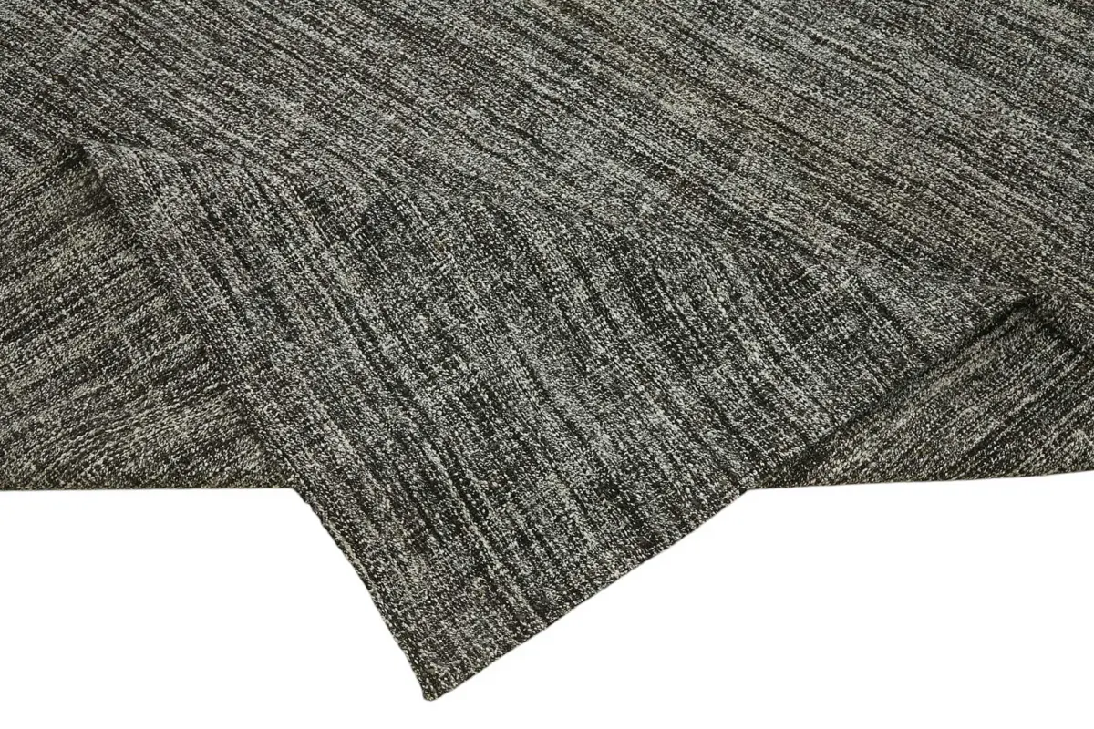 Kıl Çizgili Gri Keçi Kılı İpliğinden El Dokuma Kilim-242x287 - Görsel 6