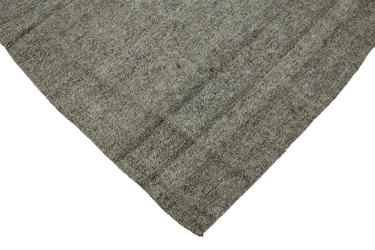 Kıl Çizgili Gri Keçi Kılı İpliğinden El Dokuma Kilim-198x240 - Görsel 4