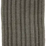 Kıl Çizgili Gri Keçi Kılı İpliğinden El Dokuma Kilim-181x290