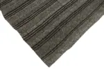 Kıl Çizgili Gri Keçi Kılı İpliğinden El Dokuma Kilim-181x290 - Görsel 4