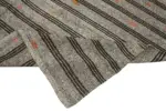 Kıl Çizgili Gri Keçi Kılı İpliğinden El Dokuma Kilim-186x290 - Görsel 6