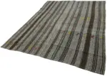 Kıl Çizgili Gri Keçi Kılı İpliğinden El Dokuma Kilim-203x260 - Görsel 3