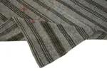 Kıl Çizgili Gri Keçi Kılı İpliğinden El Dokuma Kilim-203x260 - Görsel 6