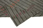 Kıl Çizgili Gri Keçi Kılı İpliğinden El Dokuma Kilim-216x263 - Görsel 6