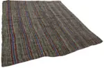 Kıl Çizgili Gri Keçi Kılı İpliğinden El Dokuma Kilim-202x244 - Görsel 2