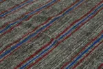 Kıl Çizgili Gri Keçi Kılı İpliğinden El Dokuma Kilim-202x244 - Görsel 5