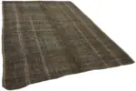 Kıl Çizgili Kahverengi Keçi Kılı İpliğinden El Dokuma Kilim-208x297 - Görsel 2