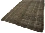 Kıl Çizgili Kahverengi Keçi Kılı İpliğinden El Dokuma Kilim-208x297 - Görsel 3