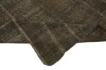 Kıl Çizgili Kahverengi Keçi Kılı İpliğinden El Dokuma Kilim-208x297 - Görsel 6