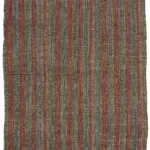 Kıl Çizgili Gri Keçi Kılı İpliğinden El Dokuma Kilim-205x251