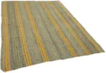 Kıl Çizgili Gri Keçi Kılı İpliğinden El Dokuma Kilim-180x226 - Görsel 2