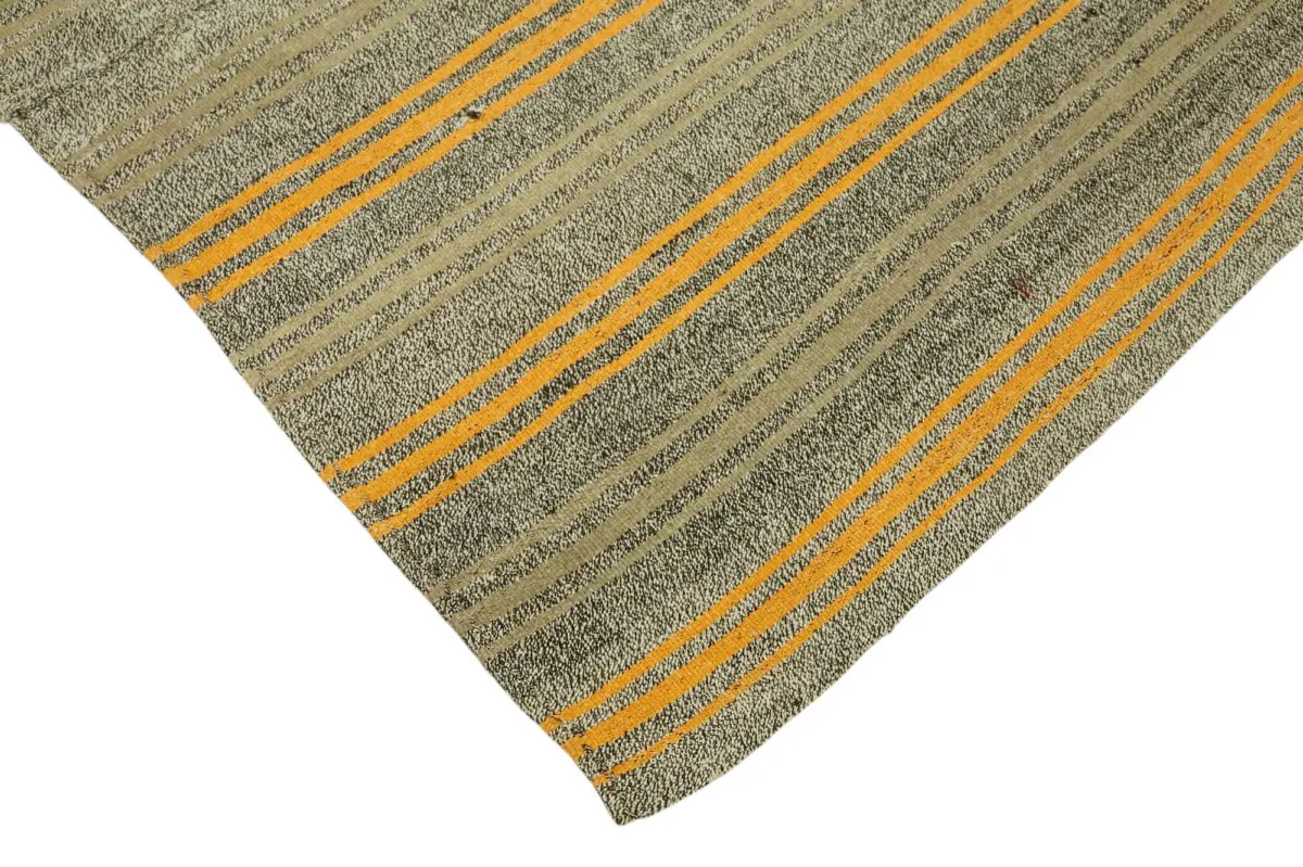 Kıl Çizgili Gri Keçi Kılı İpliğinden El Dokuma Kilim-180x226 - Görsel 4