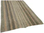 Kıl Çizgili Gri Keçi Kılı İpliğinden El Dokuma Kilim-161x245 - Görsel 2