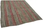 Kıl Çizgili Gri Keçi Kılı İpliğinden El Dokuma Kilim-165x208 - Görsel 2
