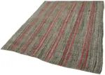 Kıl Çizgili Gri Keçi Kılı İpliğinden El Dokuma Kilim-165x208 - Görsel 3