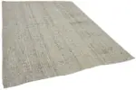 Kıl Çizgili Bej Keçi Kılı İpliğinden El Dokuma Kilim-200x272 - Görsel 2