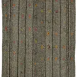 Kıl Çizgili Gri Keçi Kılı İpliğinden El Dokuma Kilim-178x226