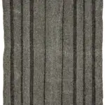 Kıl Çizgili Gri Keçi Kılı İpliğinden El Dokuma Kilim-198x282