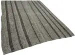 Kıl Çizgili Gri Keçi Kılı İpliğinden El Dokuma Kilim-198x282 - Görsel 2