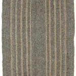 Kıl Çizgili Gri Keçi Kılı İpliğinden El Dokuma Kilim-202x265