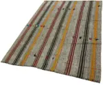 Kıl Çizgili Gri Keçi Kılı İpliğinden El Dokuma Kilim-133x187 - Görsel 3