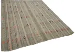 Kıl Çizgili Gri Keçi Kılı İpliğinden El Dokuma Kilim-202x255 - Görsel 2