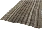 Kıl Çizgili Gri Keçi Kılı İpliğinden El Dokuma Kilim-188x265 - Görsel 3