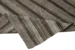 Kıl Çizgili Gri Keçi Kılı İpliğinden El Dokuma Kilim-188x265 - Görsel 6