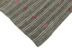 Kıl Çizgili Gri Keçi Kılı İpliğinden El Dokuma Kilim-163x240 - Görsel 4