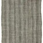 Kıl Çizgili Gri Keçi Kılı İpliğinden El Dokuma Kilim-183x250