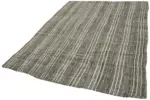 Kıl Çizgili Gri Keçi Kılı İpliğinden El Dokuma Kilim-183x250 - Görsel 3