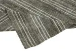 Kıl Çizgili Gri Keçi Kılı İpliğinden El Dokuma Kilim-183x250 - Görsel 6