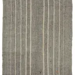 Kıl Çizgili Gri Keçi Kılı İpliğinden El Dokuma Kilim-185x287