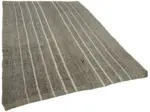 Kıl Çizgili Gri Keçi Kılı İpliğinden El Dokuma Kilim-185x287 - Görsel 2
