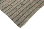 Kıl Çizgili Gri Keçi Kılı İpliğinden El Dokuma Kilim-202x275 - Görsel 4