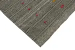 Kıl Çizgili Gri Keçi Kılı İpliğinden El Dokuma Kilim-202x281 - Görsel 4