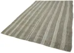 Kıl Çizgili Gri Keçi Kılı İpliğinden El Dokuma Kilim-198x283 - Görsel 3