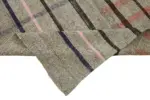 Kıl Çizgili Gri Keçi Kılı İpliğinden El Dokuma Kilim-168x360 - Görsel 6