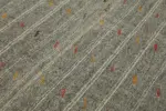 Kıl Çizgili Gri Keçi Kılı İpliğinden El Dokuma Kilim-186x243 - Görsel 5