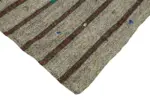 Kıl Çizgili Gri Keçi Kılı İpliğinden El Dokuma Kilim-193x320 - Görsel 4