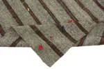 Kıl Çizgili Gri Keçi Kılı İpliğinden El Dokuma Kilim-193x320 - Görsel 6