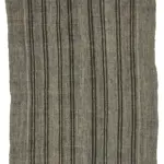 Kıl Çizgili Gri Keçi Kılı İpliğinden El Dokuma Kilim-173x255