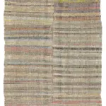 Chaput Çizgili Multi Renk Pamuk Üzerine Yün El Dokuma Kilim-172x230